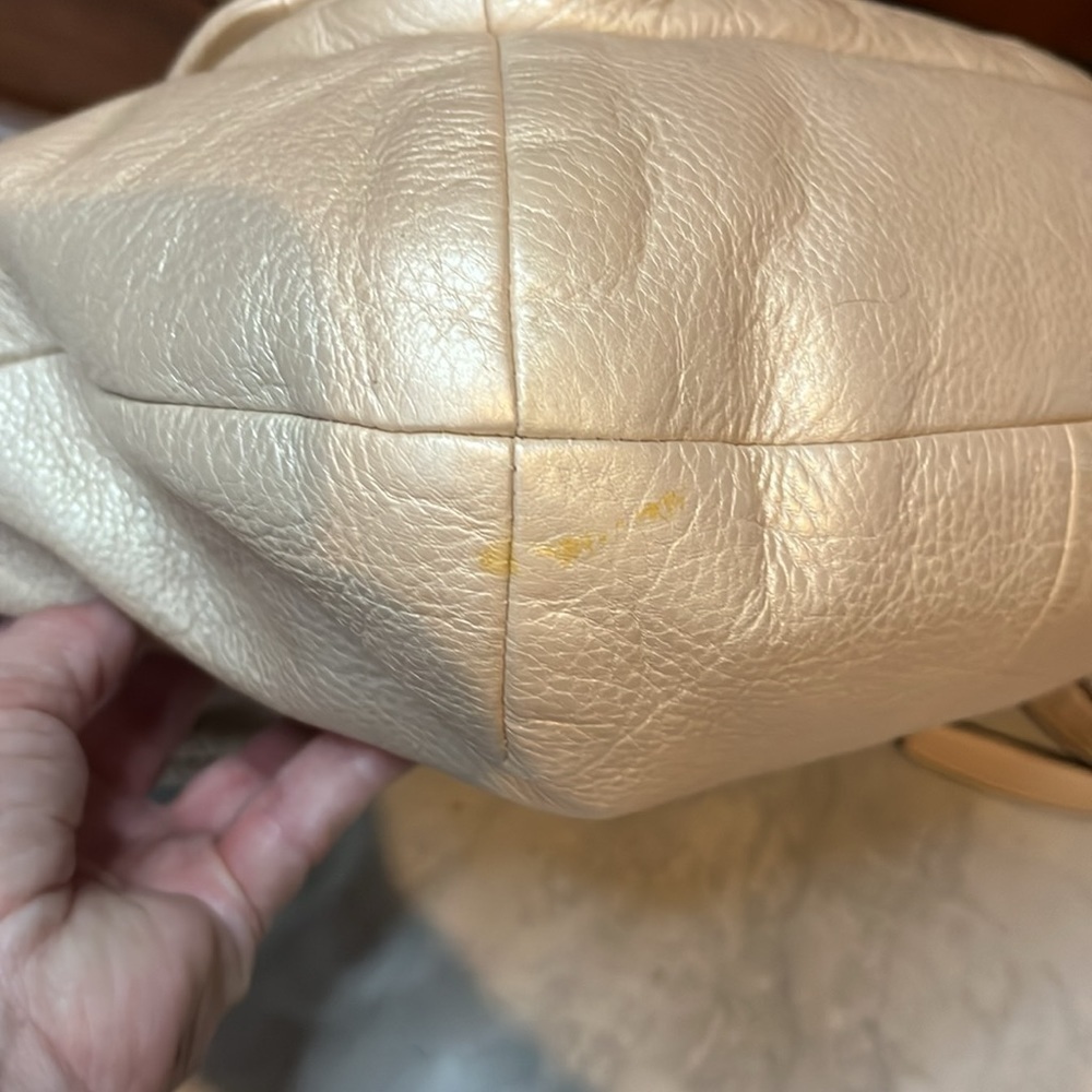 Coach  Kristen 16808 metallic pearl leather Shoulder bag  Satchel  Crossbody EUC - Picture 13 of 17